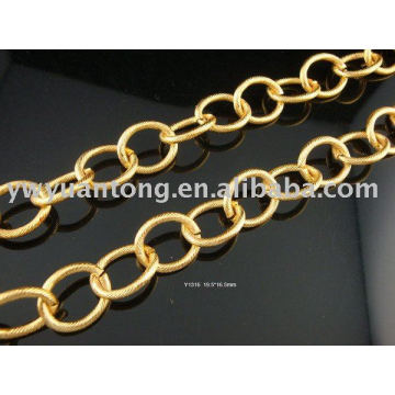 Fashion shoe chains,gold color, iron material